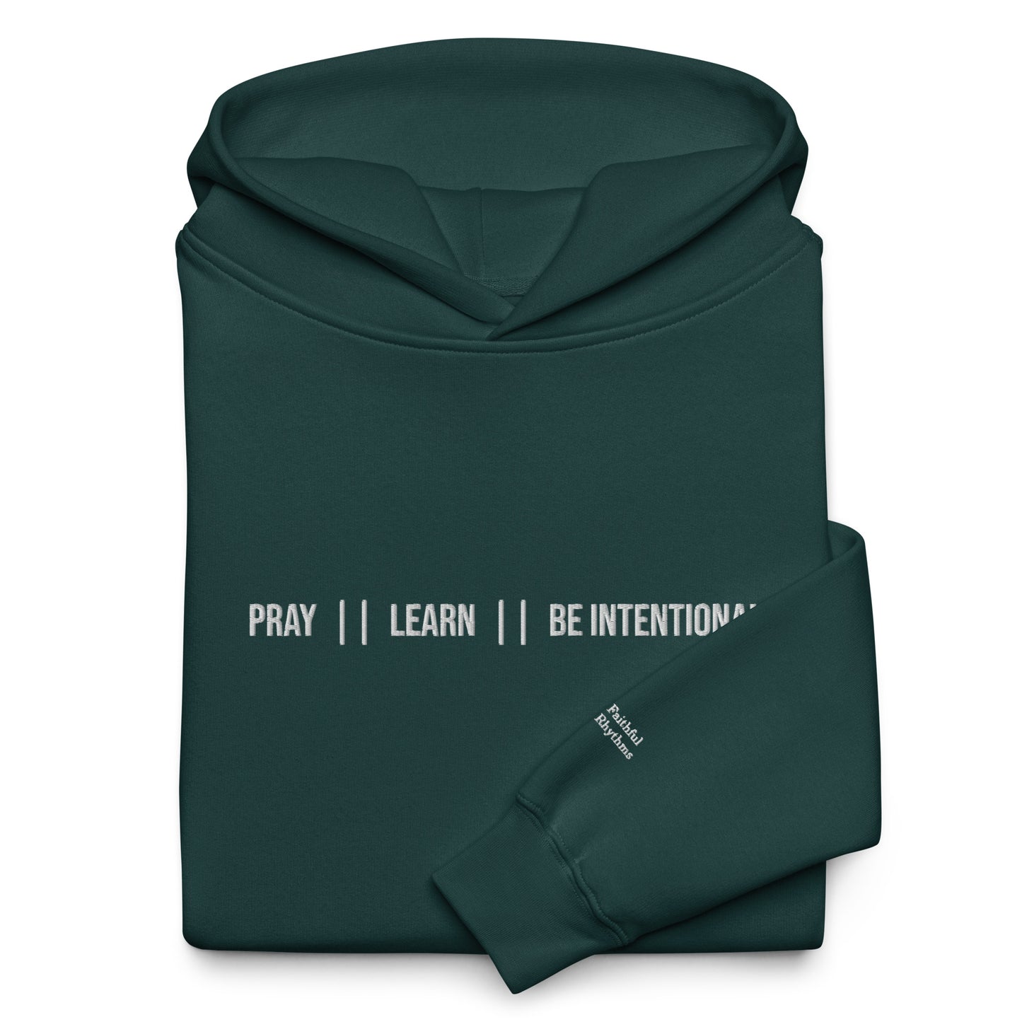 Pray | Learn | Be Intentional  -  Unisex Oversized Hoodie